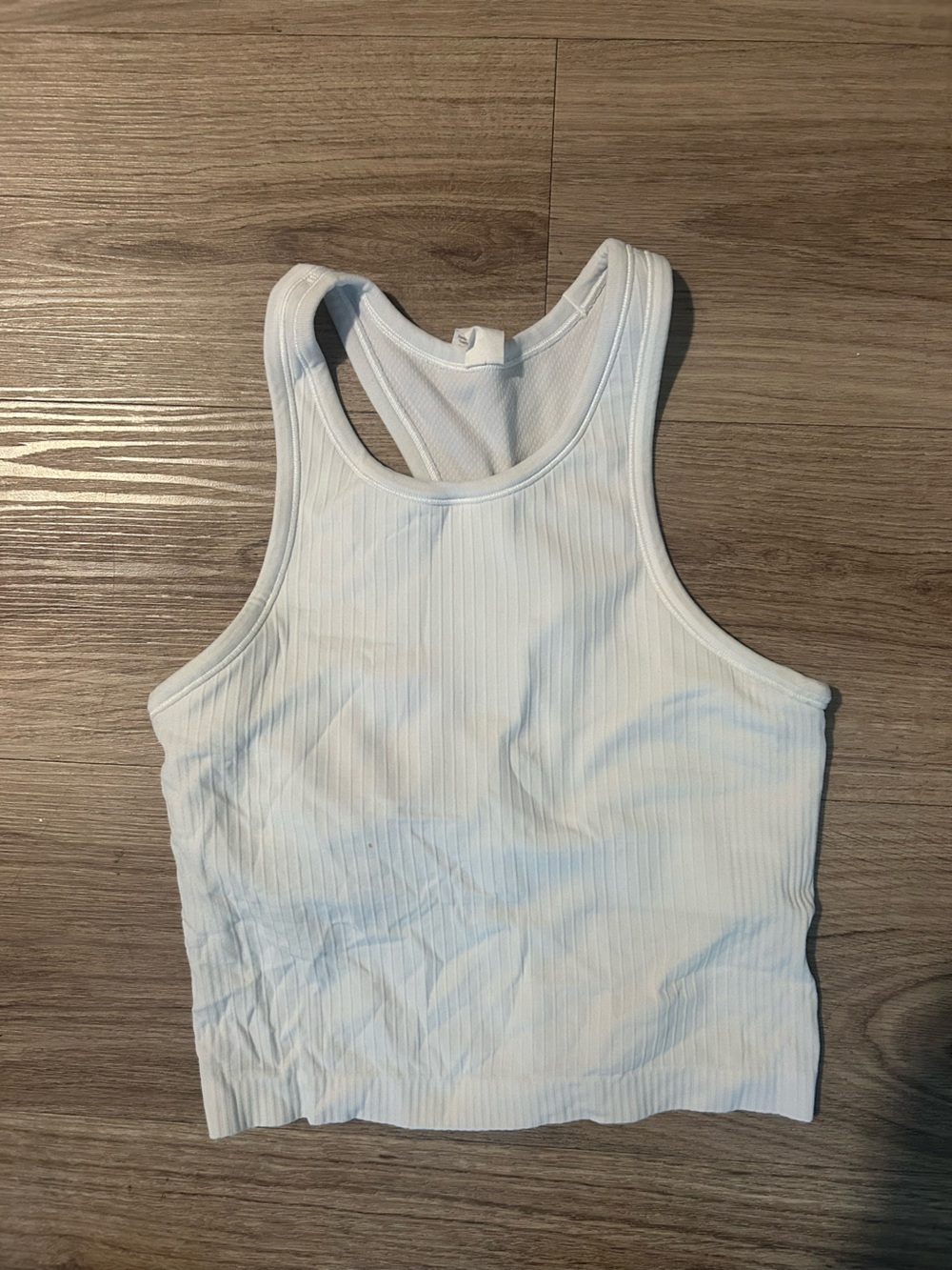 lululemon athletica White Ribbed Racerback Tank